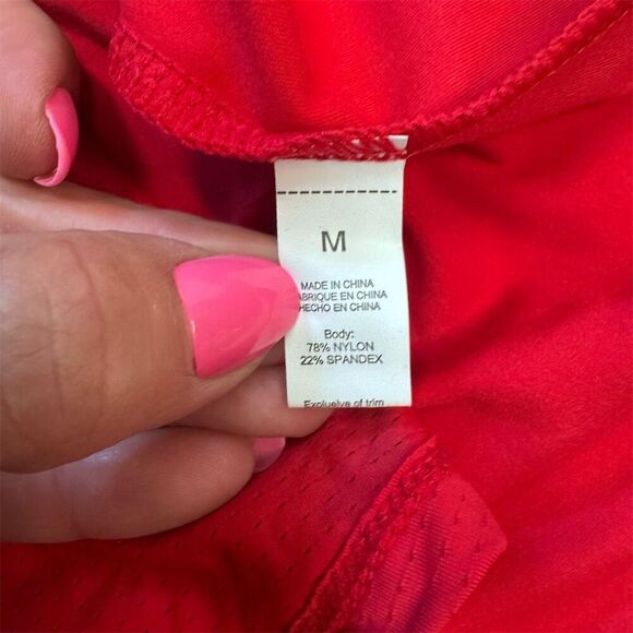 NWT Qinsen Women's Red Square Neck Sleeveless Mini Dress Size M - Picture 5 of 6